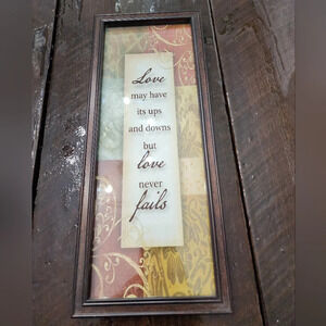 🖼 Love Never Fails Picture with frame